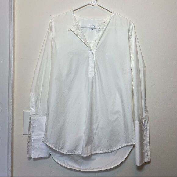 EQUIPMENT Classic Button Down Cufflink Shirt White Sz Small - Picture 1 of 8